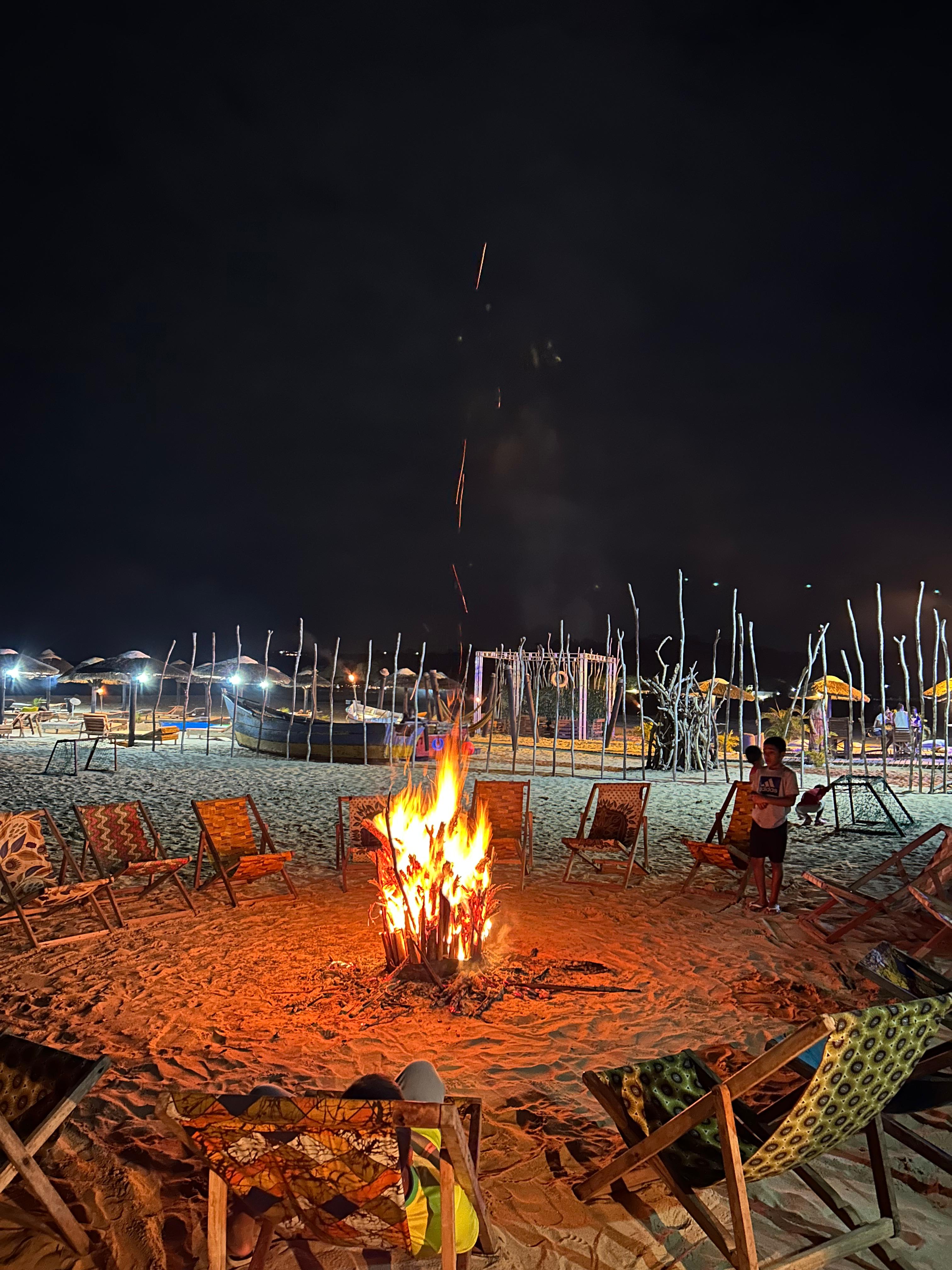 Beach bonfire